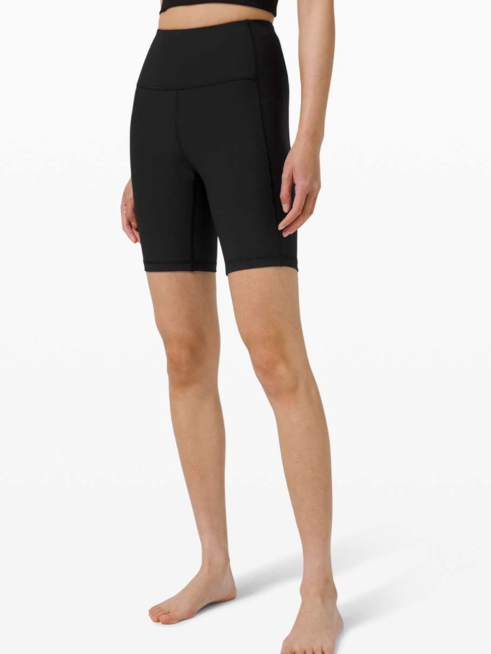 Lululemon Ribbed Contoured High-Rise Short 8" Black